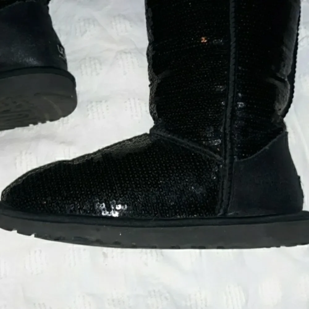 Sequin Ugg Over the Knee Bailey Button Boots 6‎